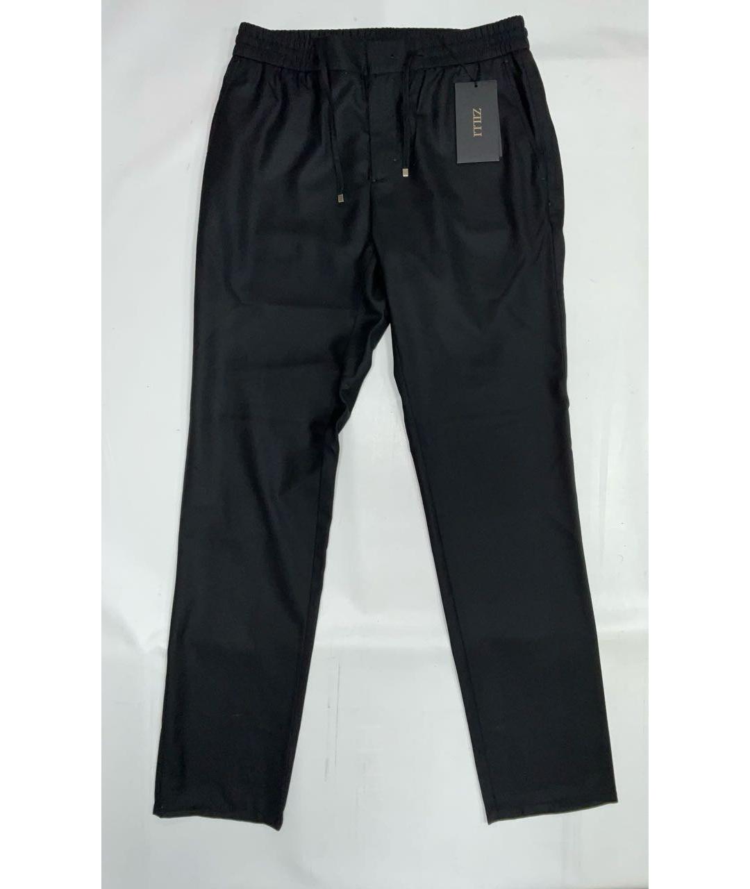 ZILLI Черные шерстяные классические брюки, фото 8