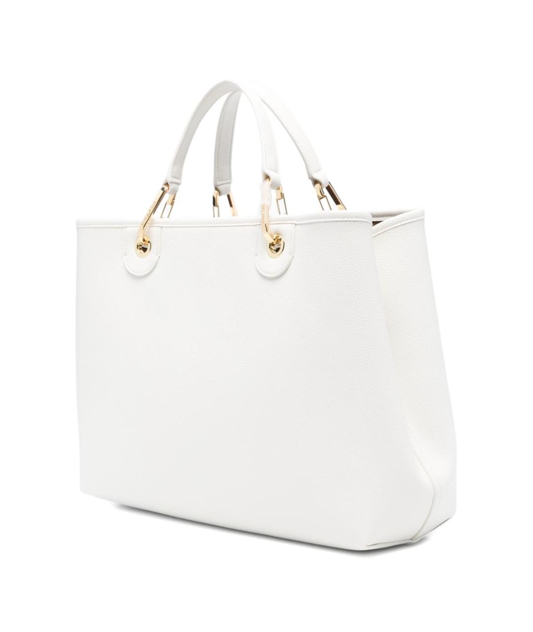 EMPORIO ARMANI Белая сумка тоут из искусственной кожи, фото 5