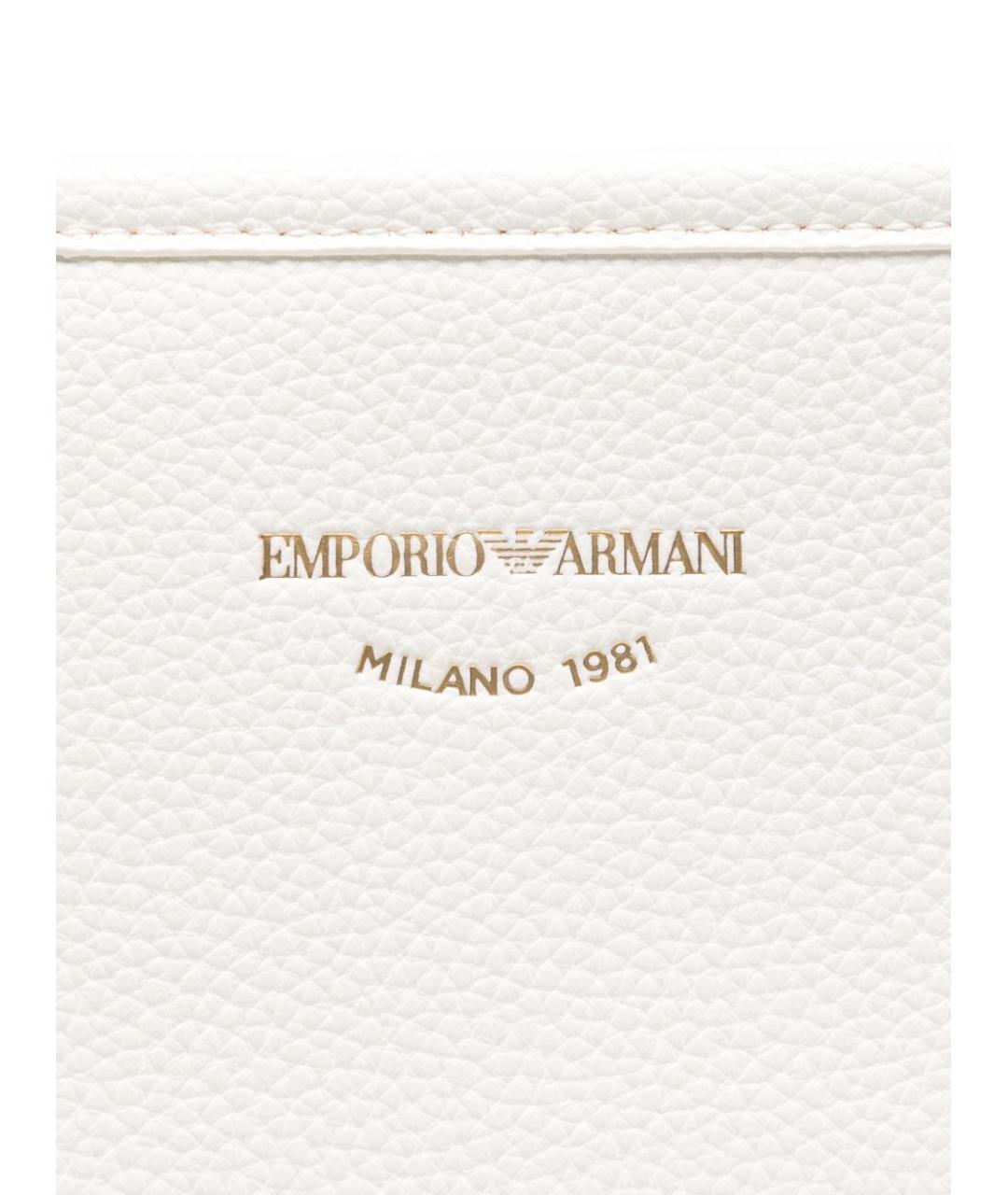 EMPORIO ARMANI Белая сумка тоут из искусственной кожи, фото 2