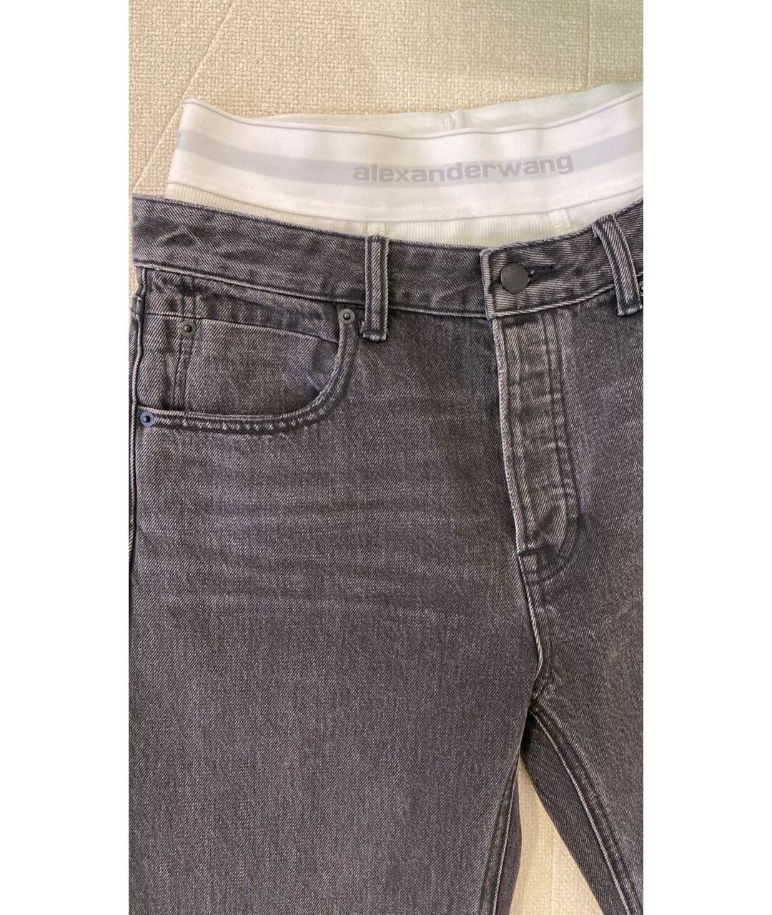 ALEXANDER WANG Хлопковые прямые джинсы, фото 2