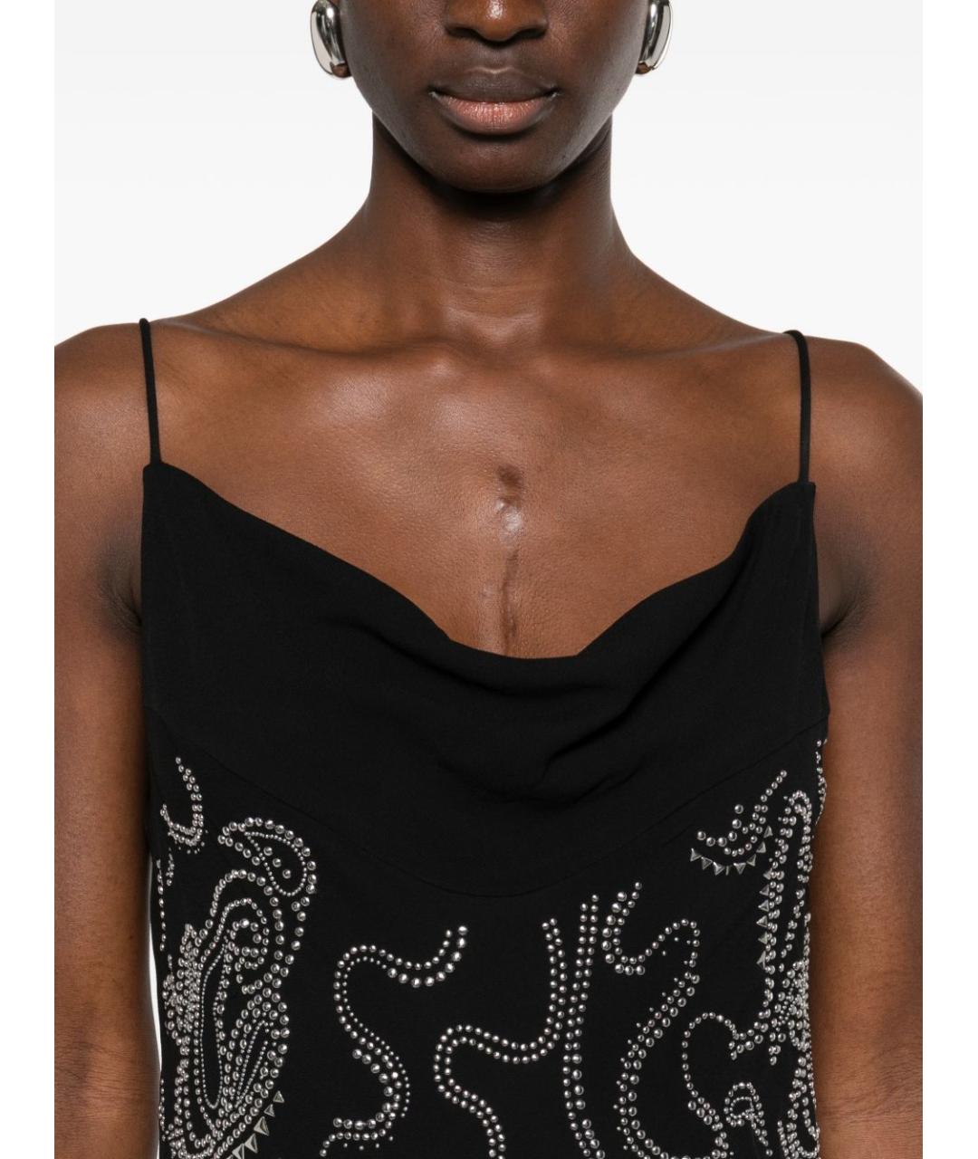 IRO Черное полиэстеровое вечернее платье, фото 3