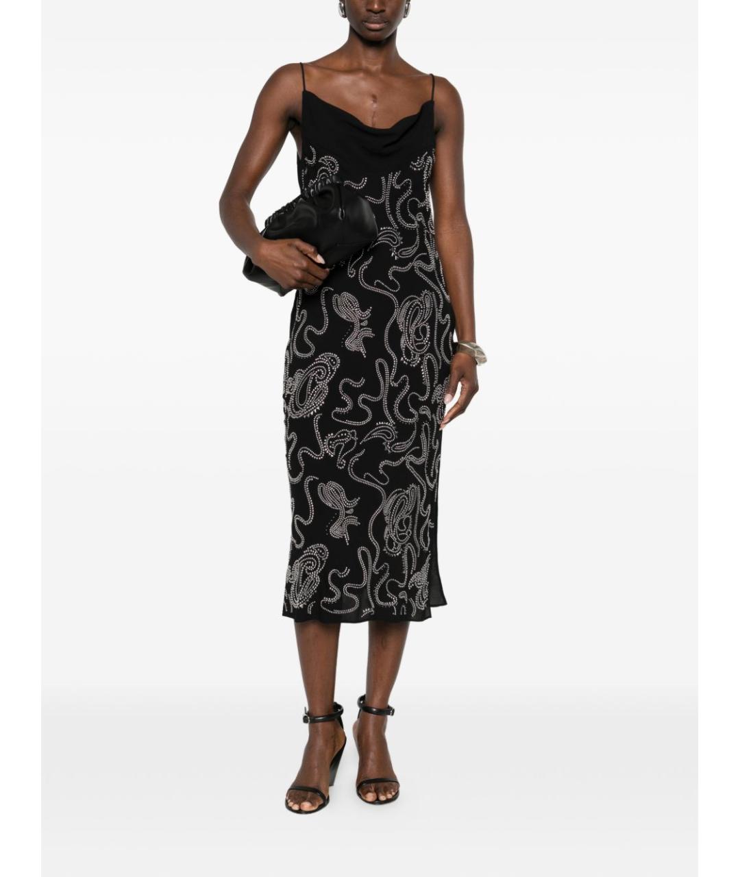 IRO Черное полиэстеровое вечернее платье, фото 4