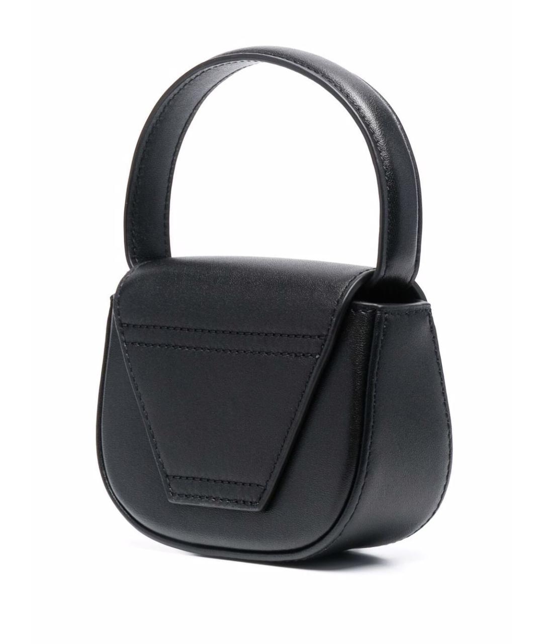 DIESEL Черная кожаная сумка через плечо, фото 4