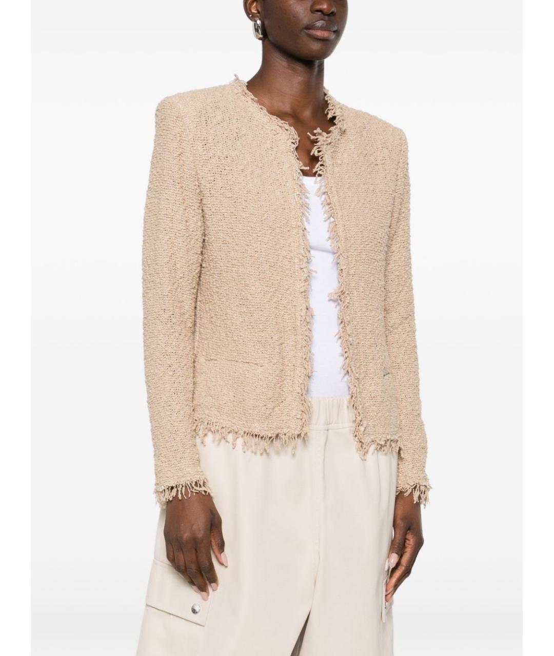 IRO Бежевый хлопковый жакет/пиджак, фото 3