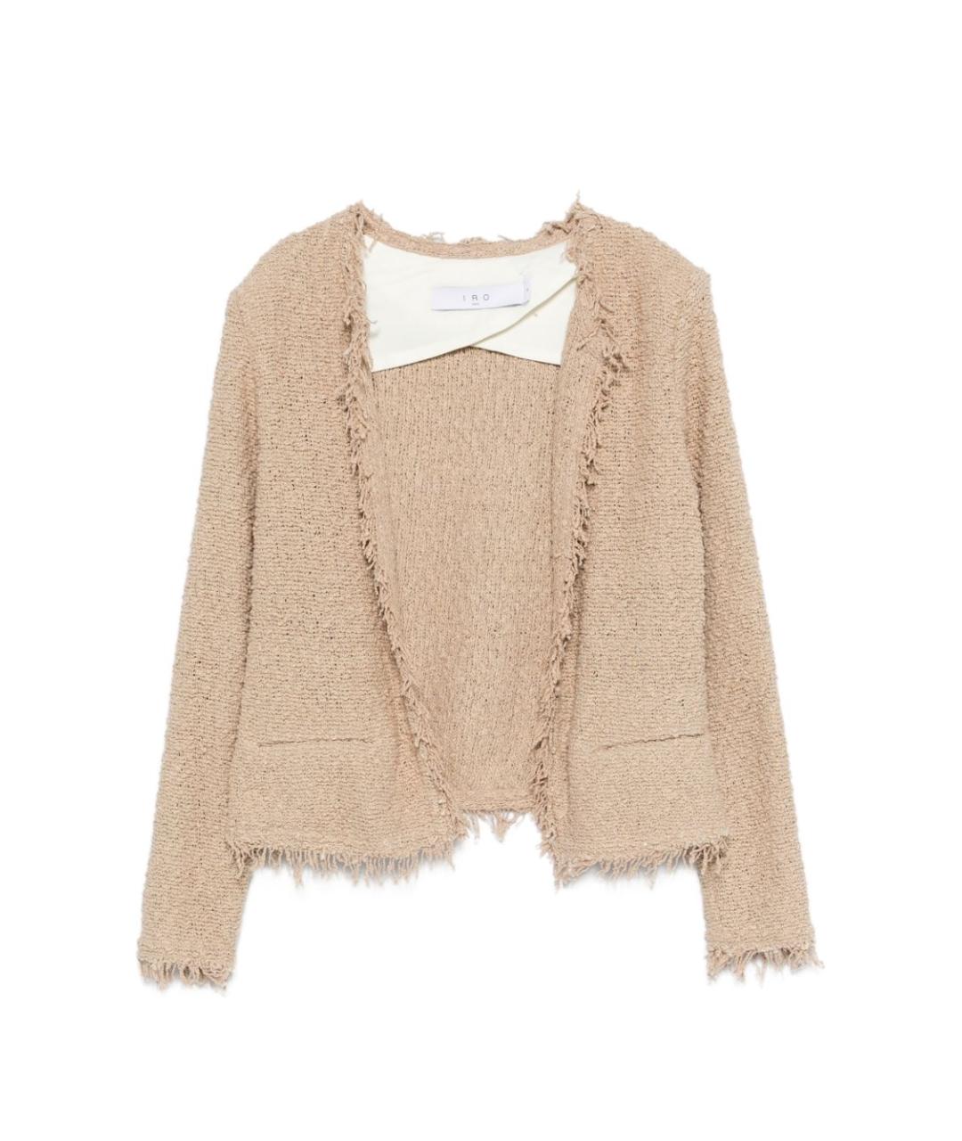 IRO Бежевый хлопковый жакет/пиджак, фото 1