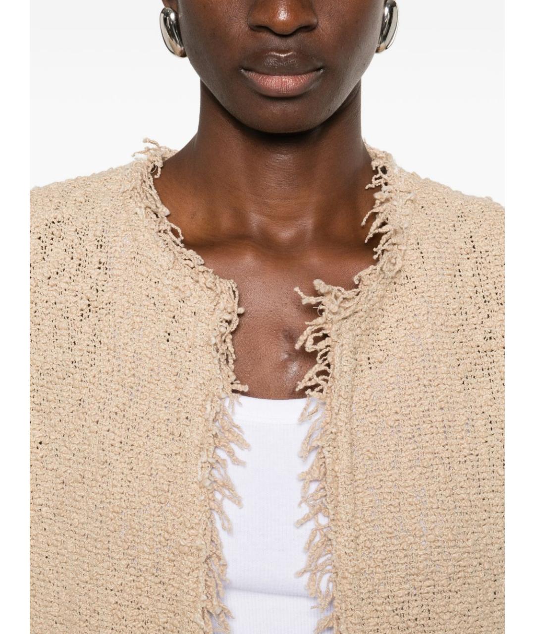 IRO Бежевый хлопковый жакет/пиджак, фото 5