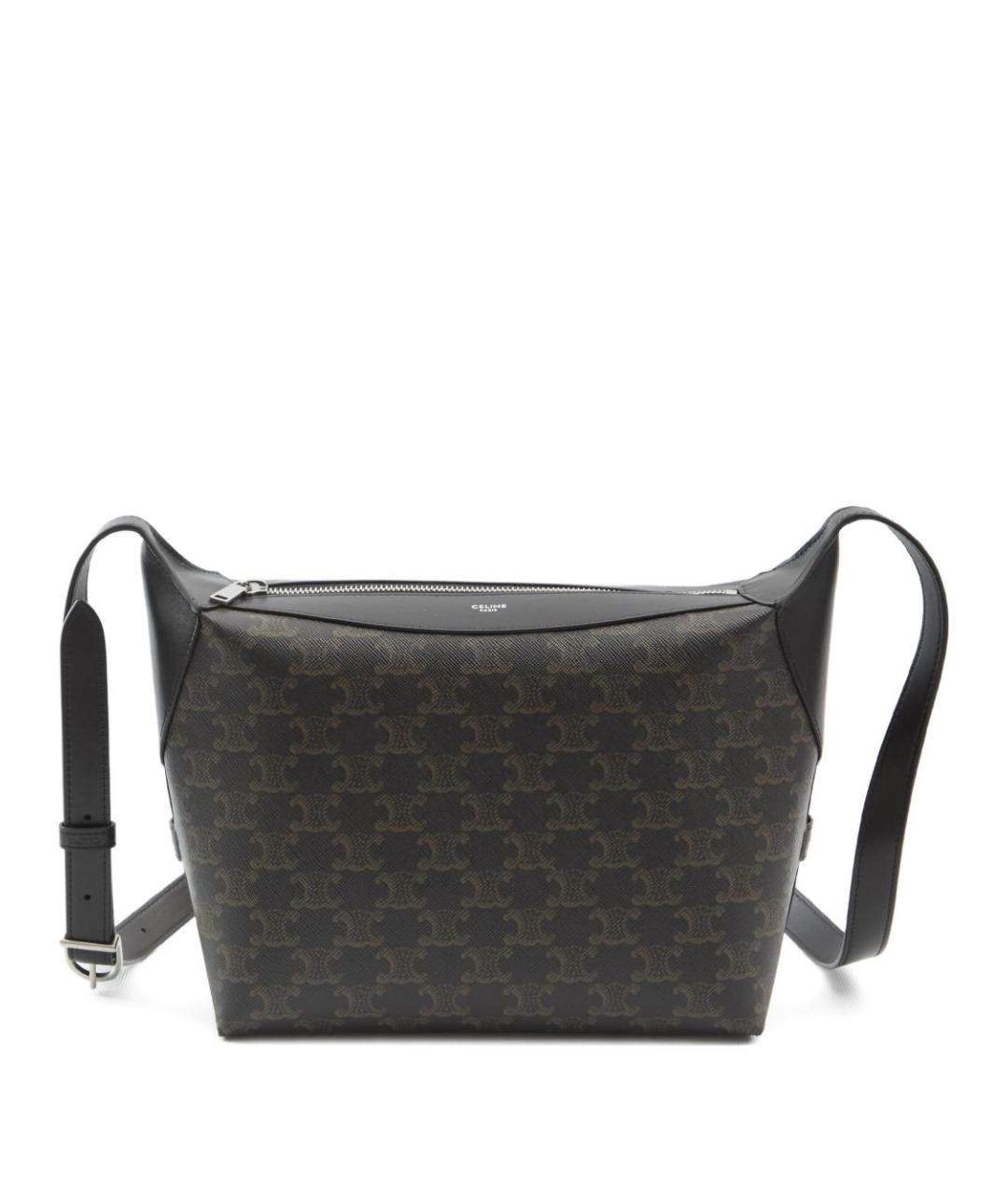 CELINE Черная кожаная сумка на плечо, фото 1