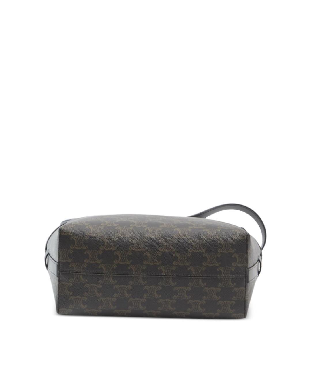 CELINE Черная кожаная сумка на плечо, фото 4