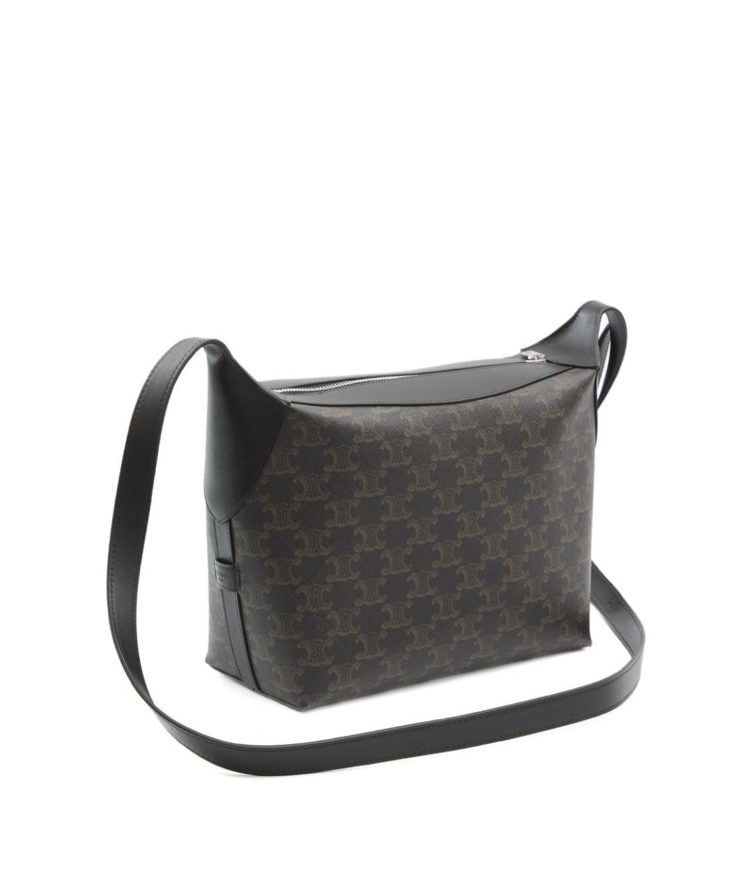 CELINE Черная кожаная сумка на плечо, фото 2