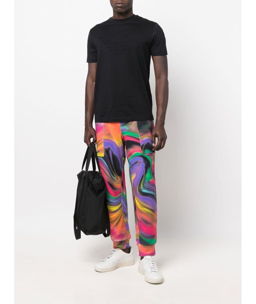 EMPORIO ARMANI Синяя хлопковая футболка, фото 5