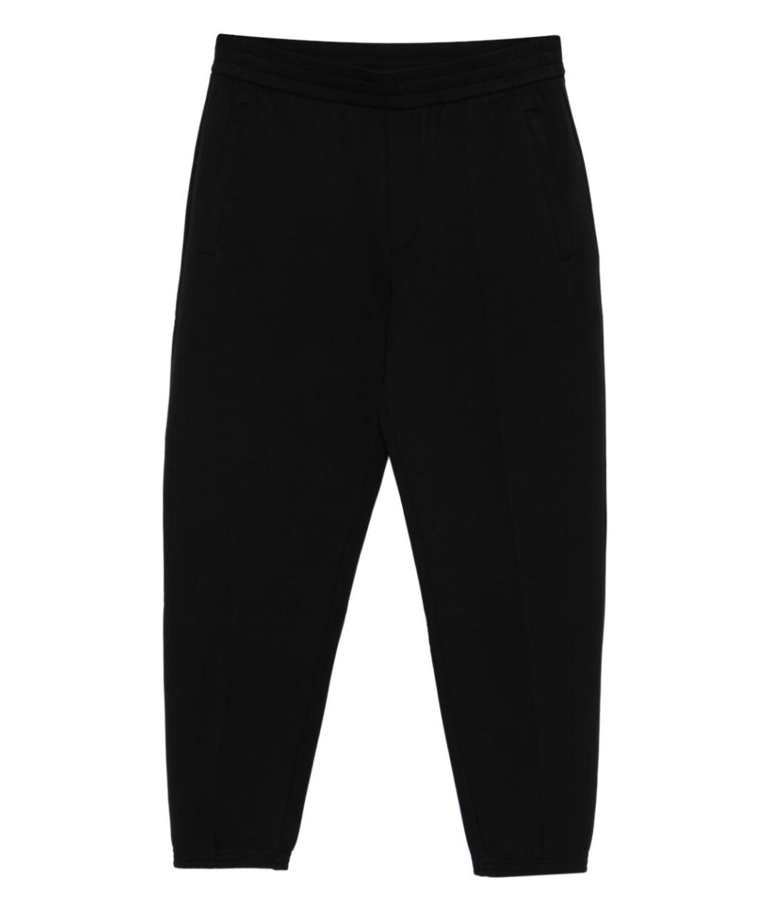 EMPORIO ARMANI Черные хлопковые повседневные брюки, фото 1