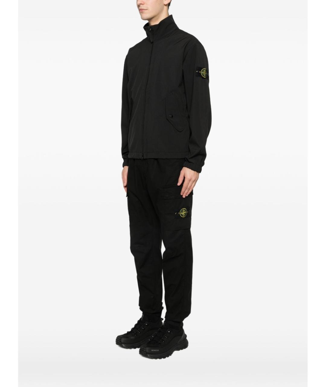 STONE ISLAND Черная полиэстеровая куртка, фото 2