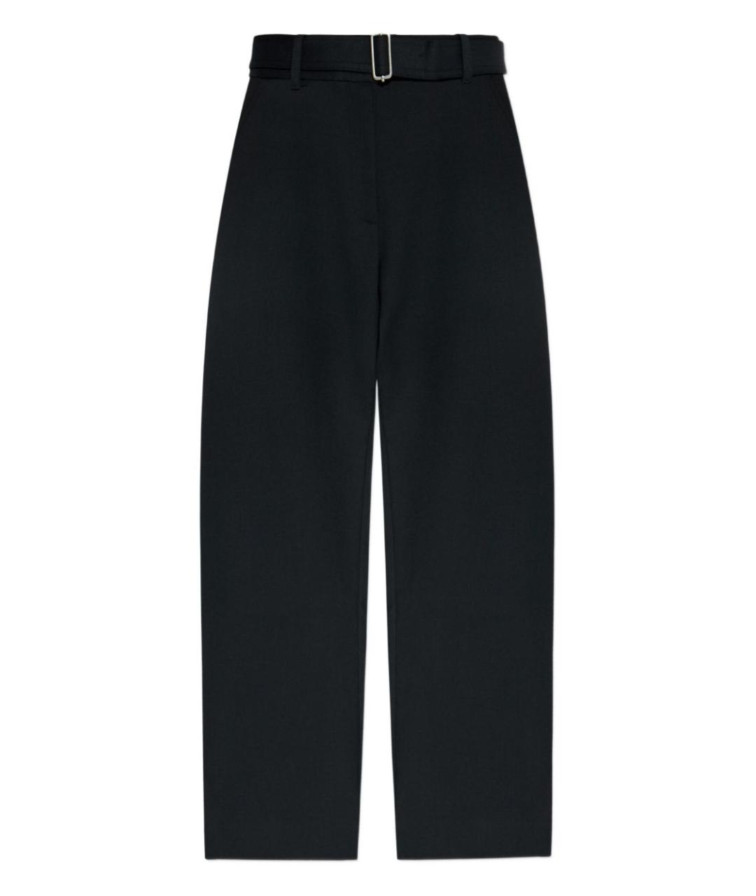 STUDIO NICHOLSON Черные полиэстеровые прямые брюки, фото 1