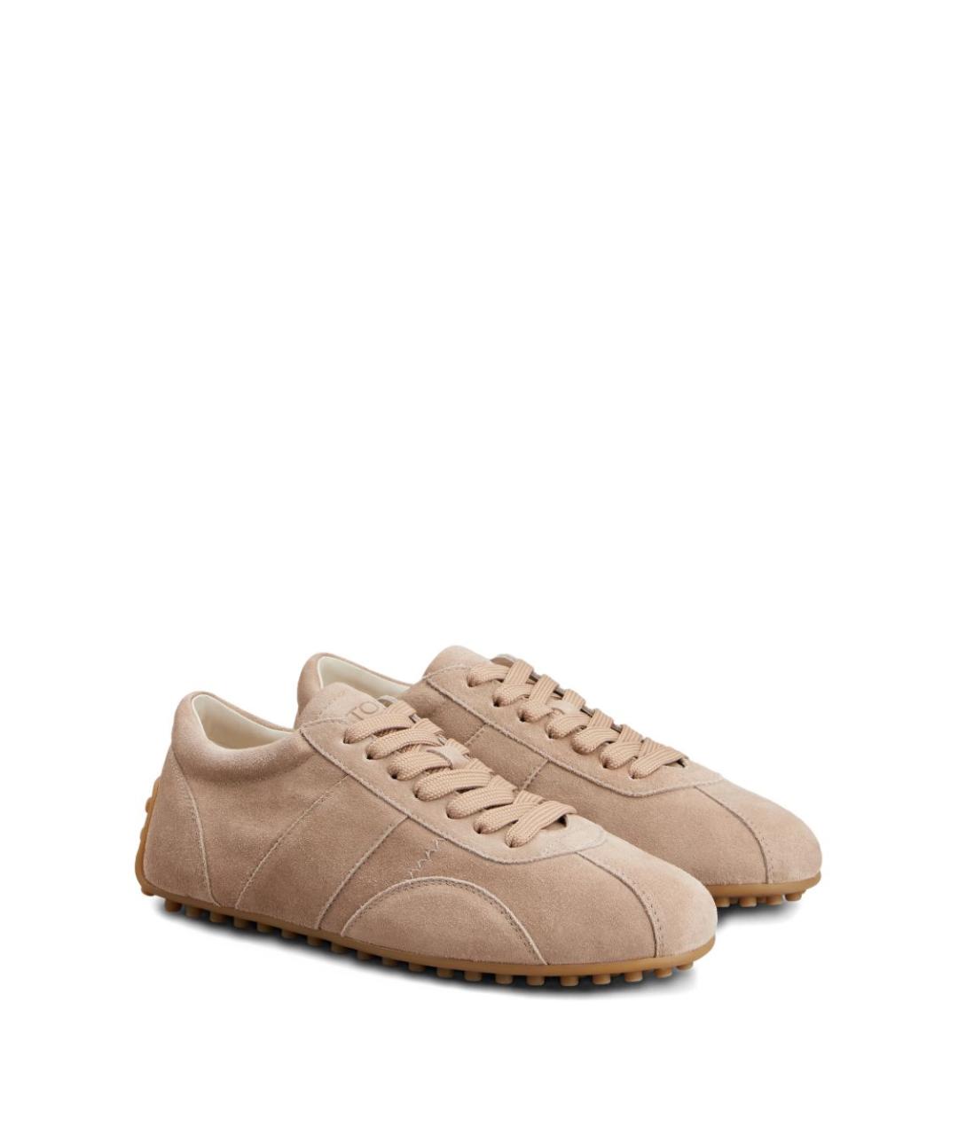 TOD'S Бежевые кроссовки, фото 4