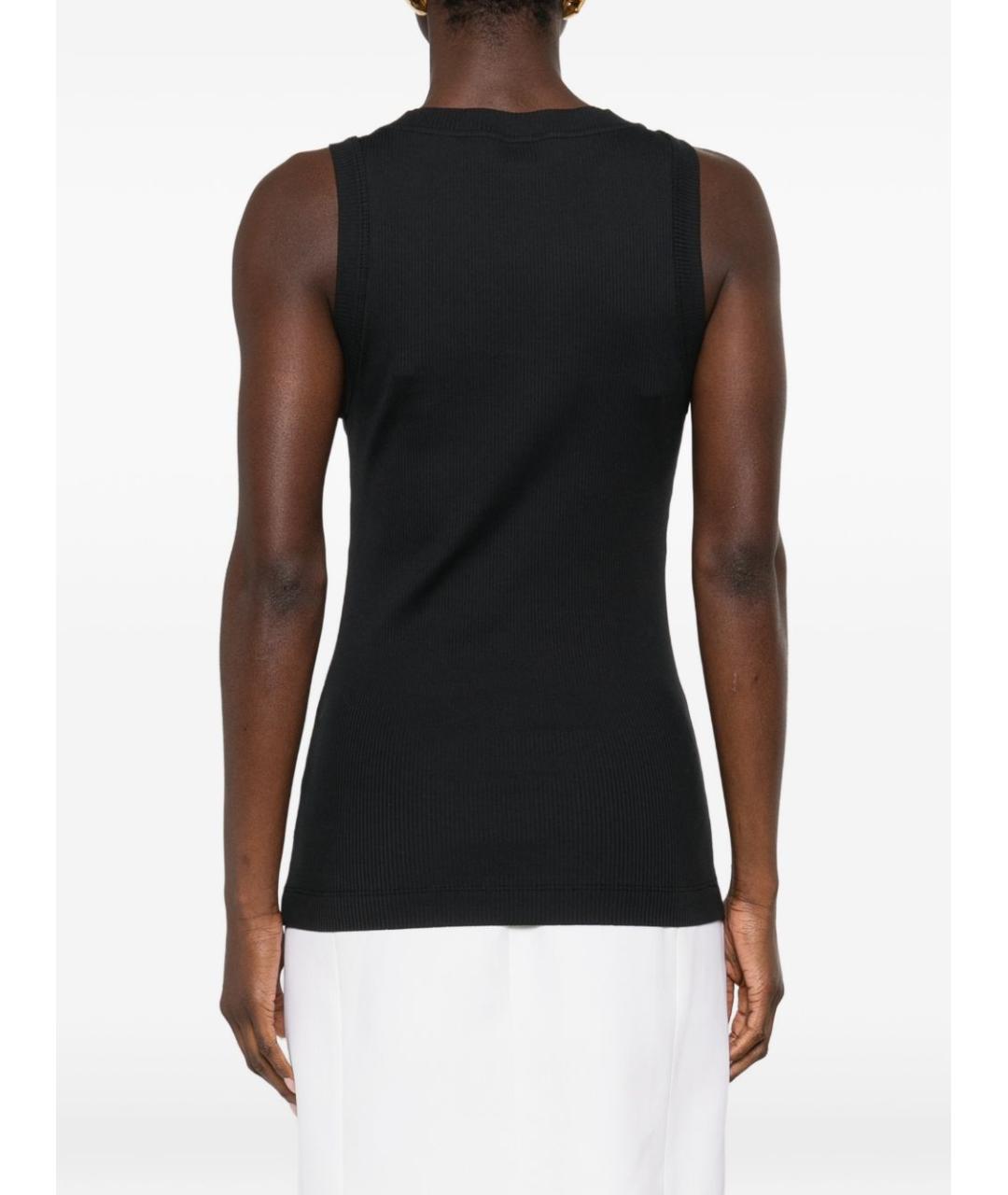 BRUNELLO CUCINELLI Черная хлопковая майка, фото 4