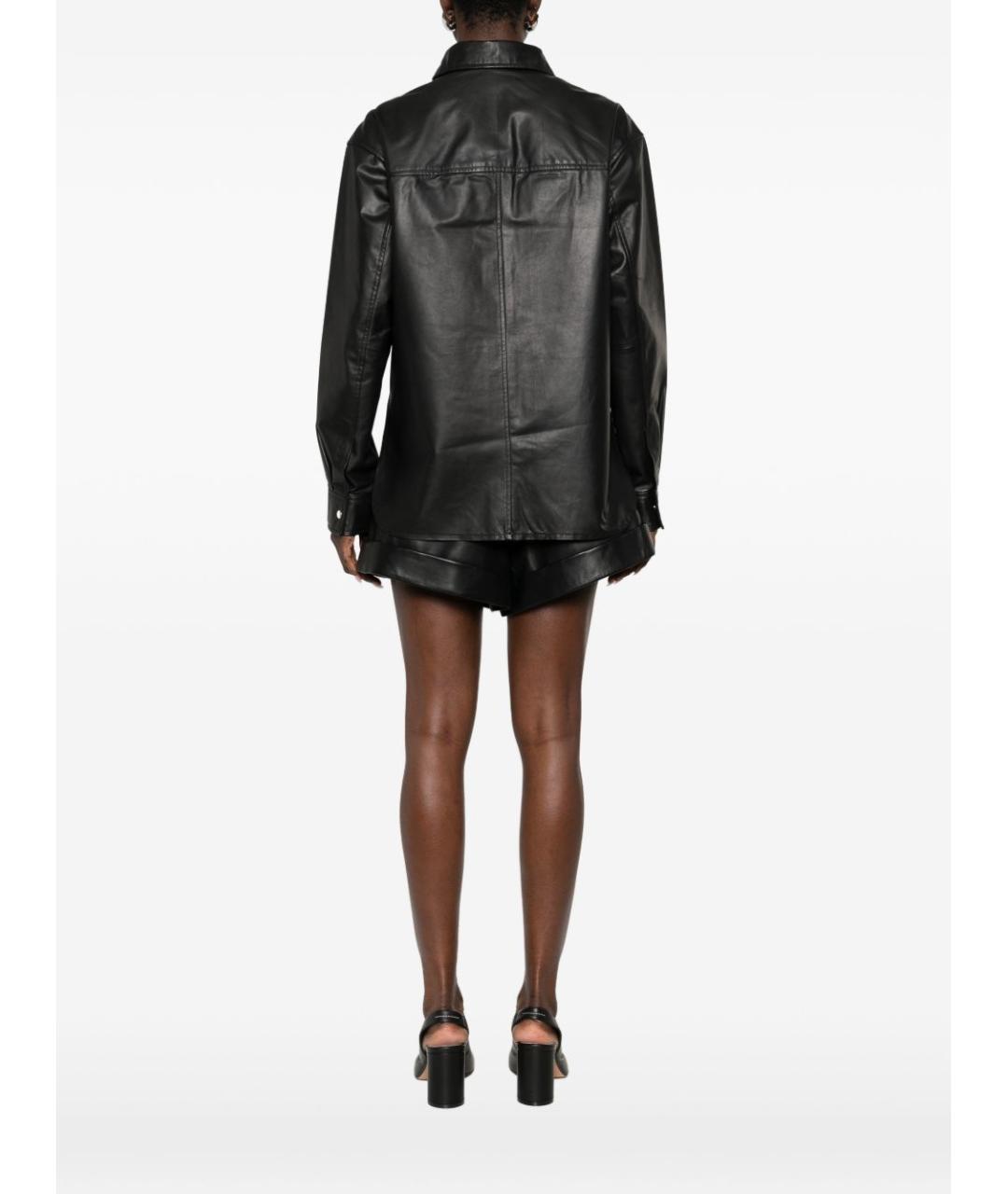 IRO Черная кожаная рубашка, фото 5
