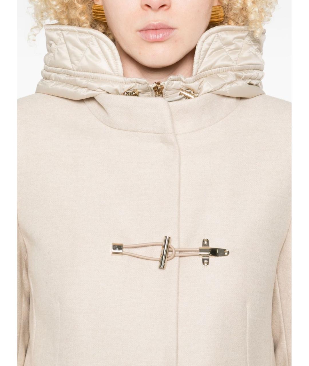 FAY Бежевое шерстяное пальто, фото 3