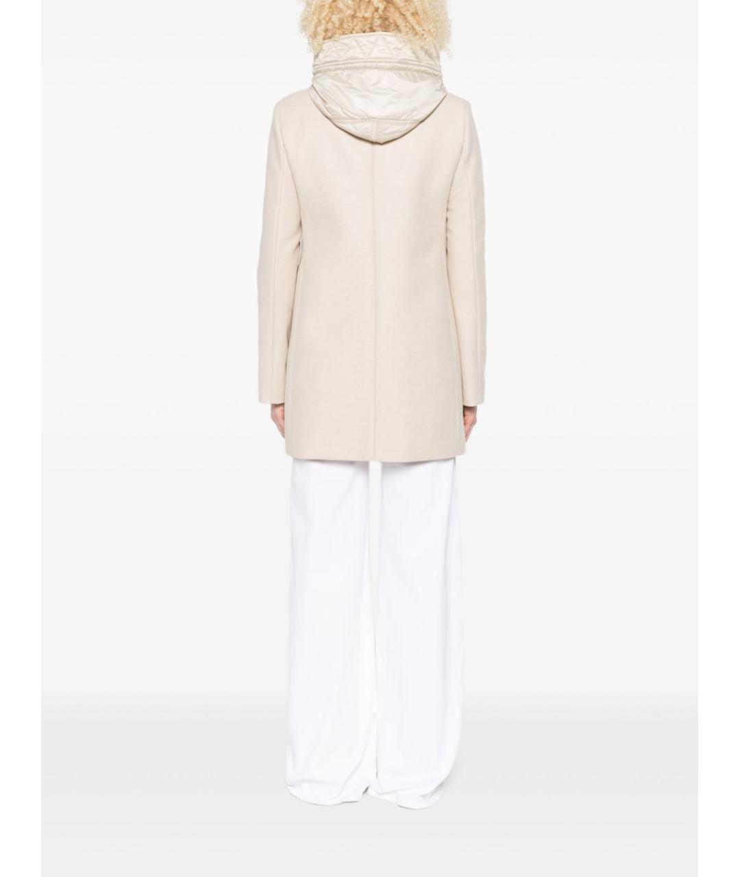 FAY Бежевое шерстяное пальто, фото 5