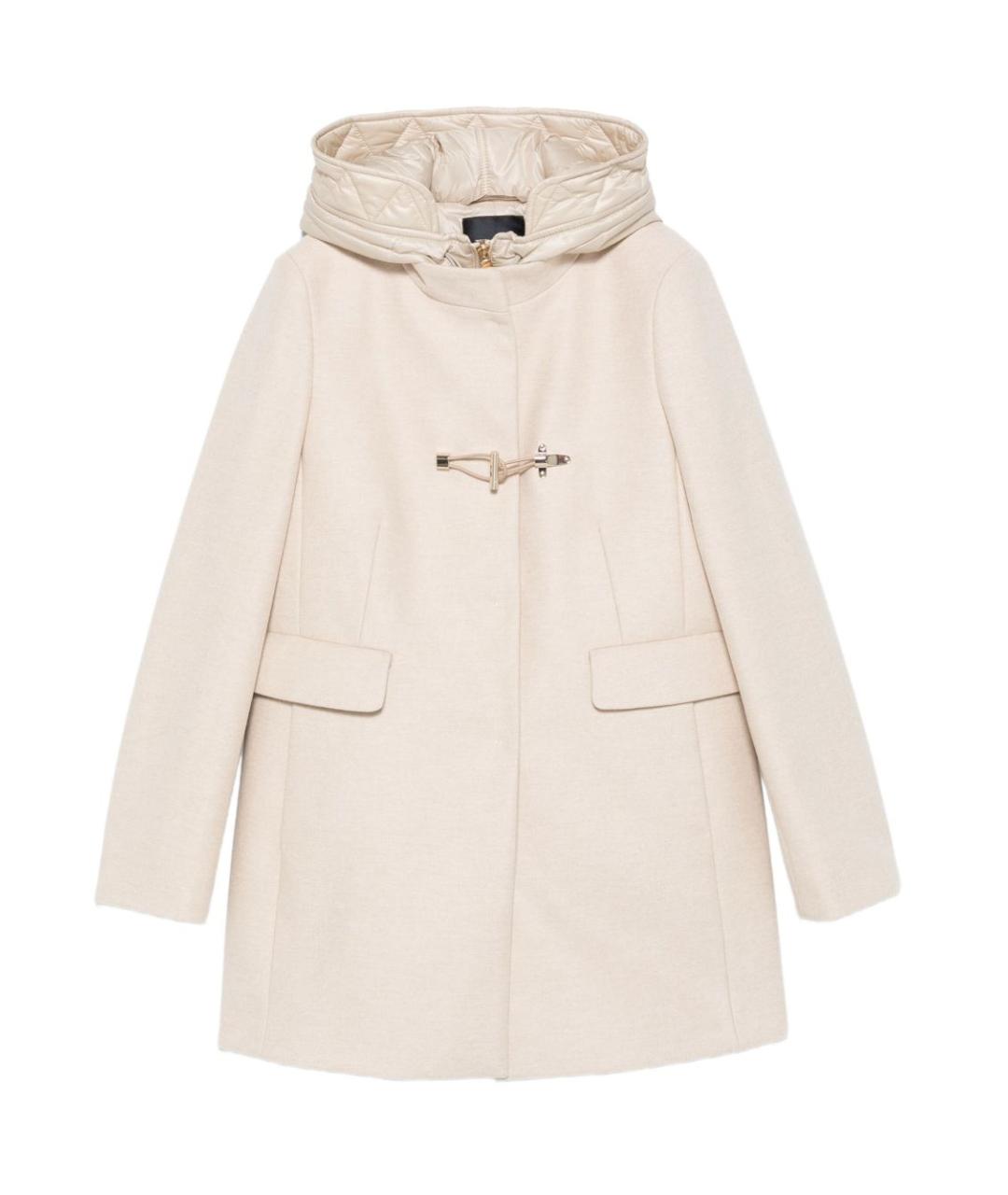 FAY Бежевое шерстяное пальто, фото 1