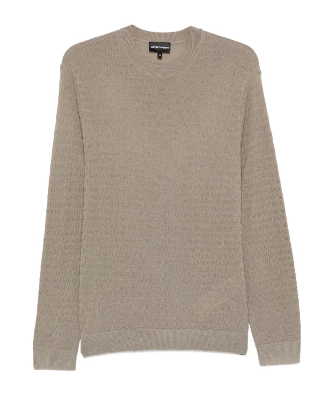 EMPORIO ARMANI Серый шерстяной джемпер / свитер, фото 1