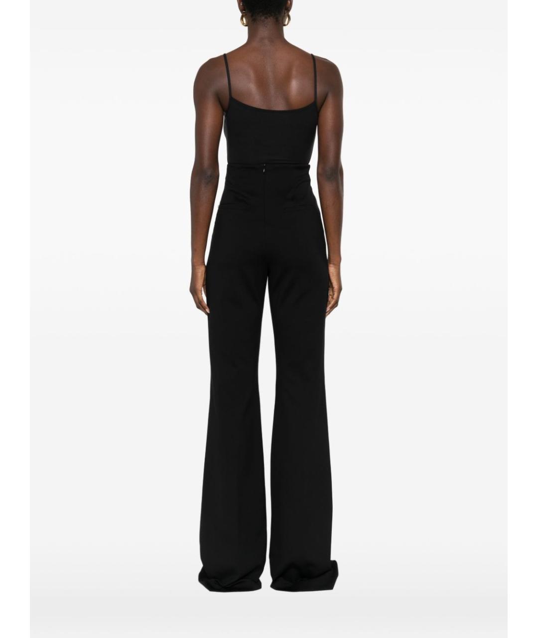 SPORTMAX Черные полиамидовые прямые брюки, фото 4