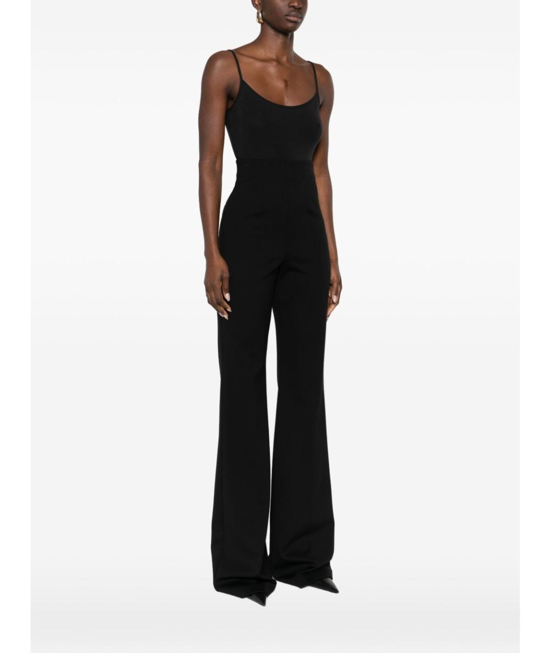 SPORTMAX Черные полиамидовые прямые брюки, фото 5