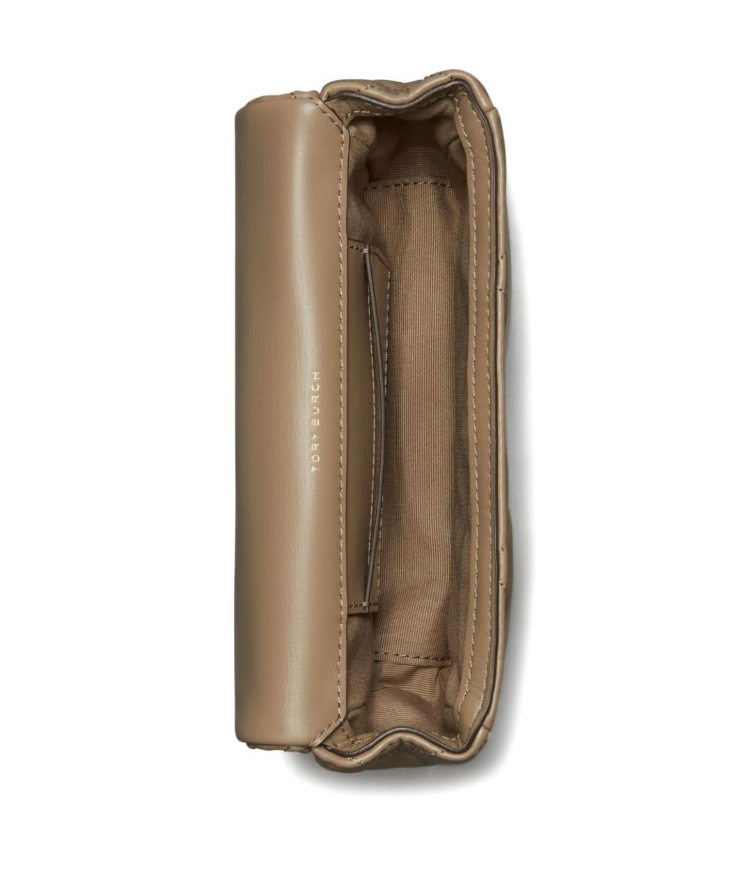 TORY BURCH Серая кожаная сумка через плечо, фото 6