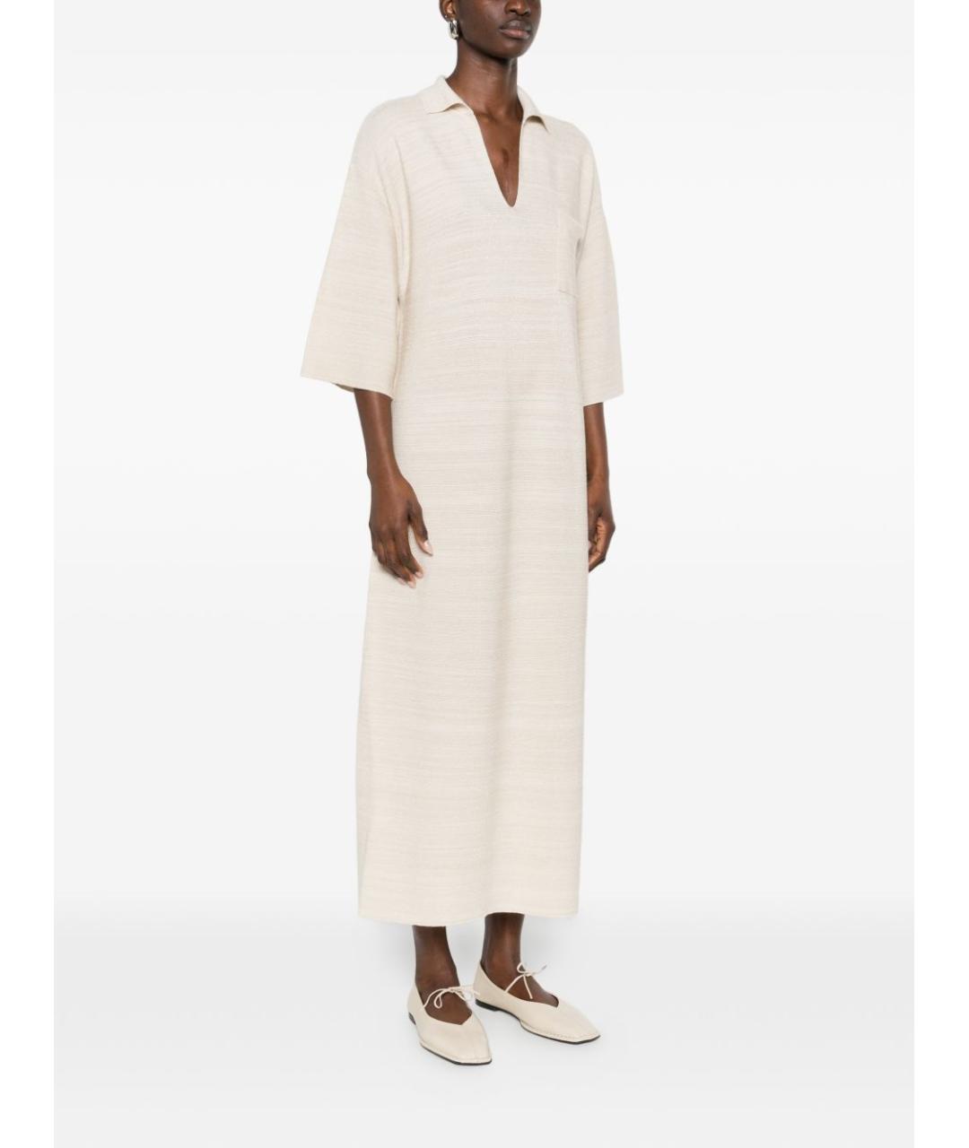 FABIANA FILIPPI Бежевое хлопковое платье, фото 3