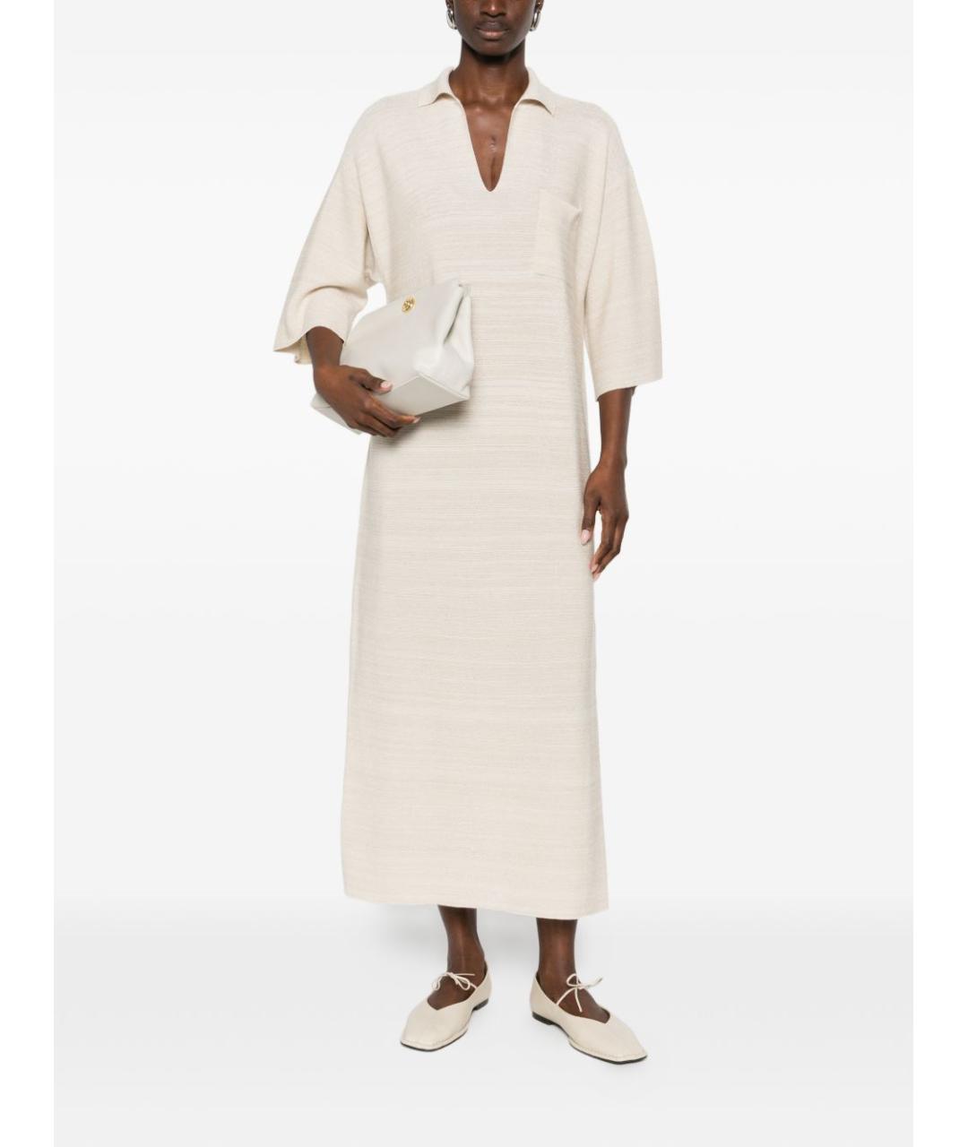 FABIANA FILIPPI Бежевое хлопковое платье, фото 4