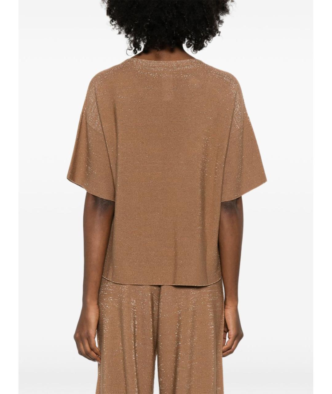 FABIANA FILIPPI Коричневый хлопковый джемпер / свитер, фото 5