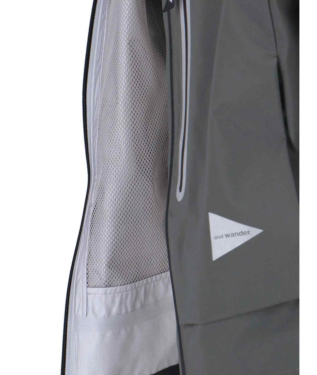 AND WANDER Серая полиамидовая куртка, фото 5