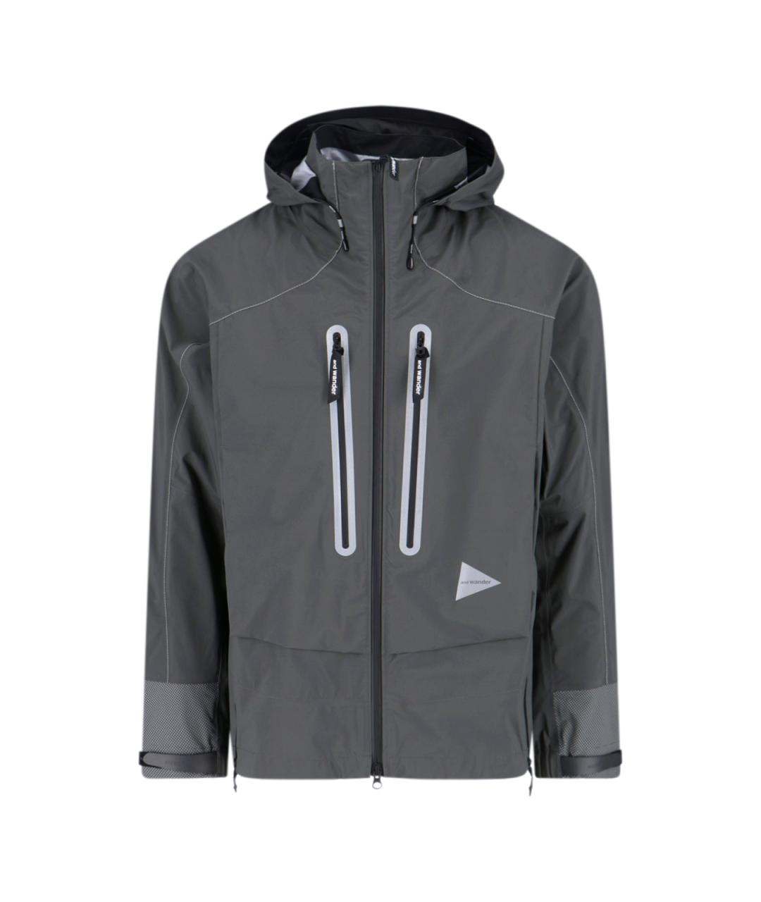 AND WANDER Серая полиамидовая куртка, фото 1