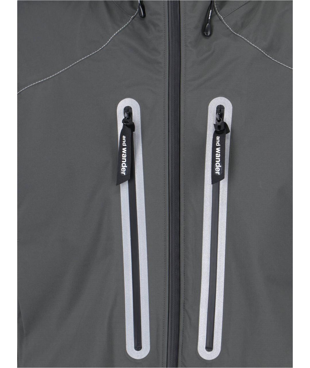 AND WANDER Серая полиамидовая куртка, фото 4