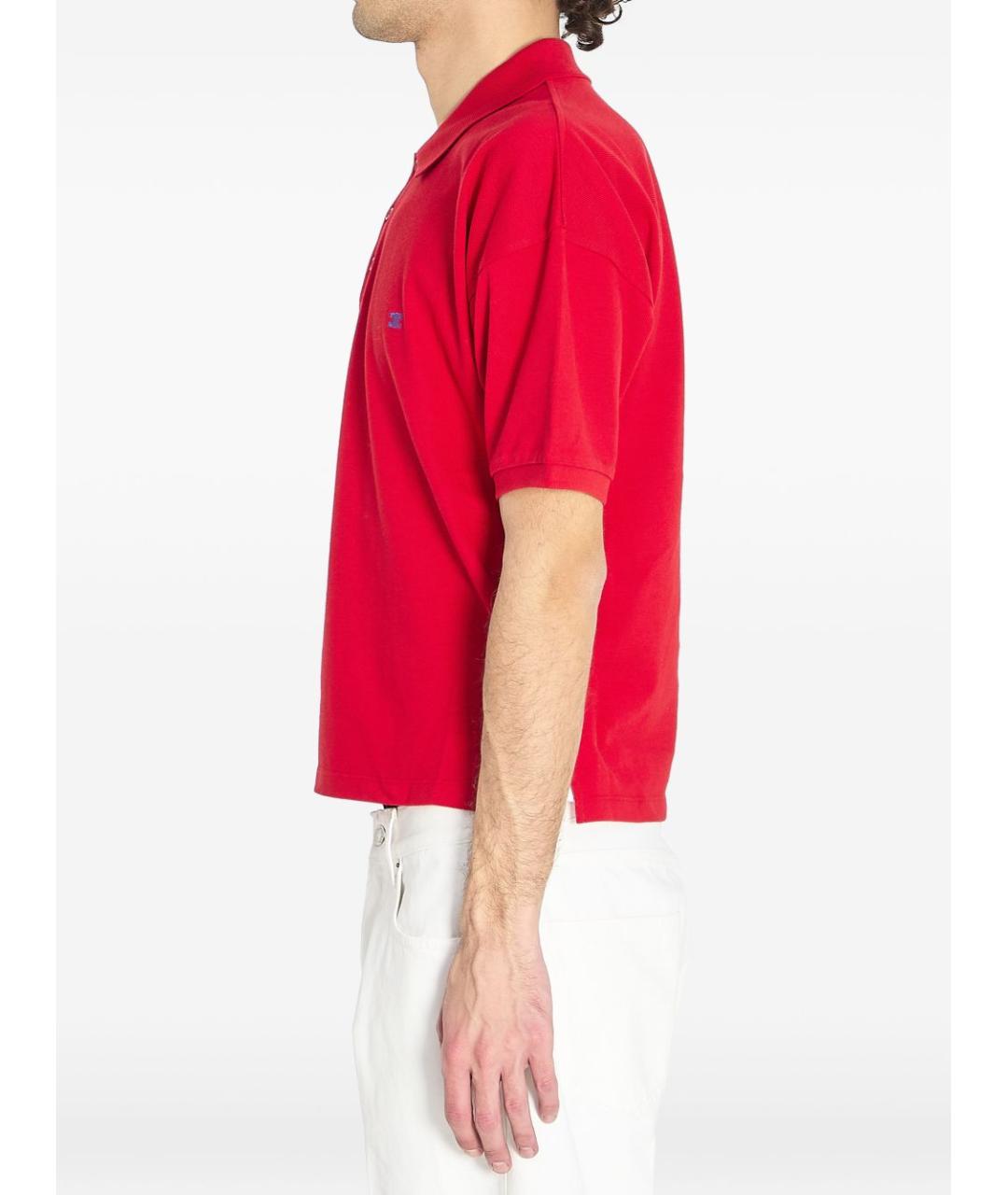 CELINE Красное хлопковое поло с коротким рукавом, фото 2