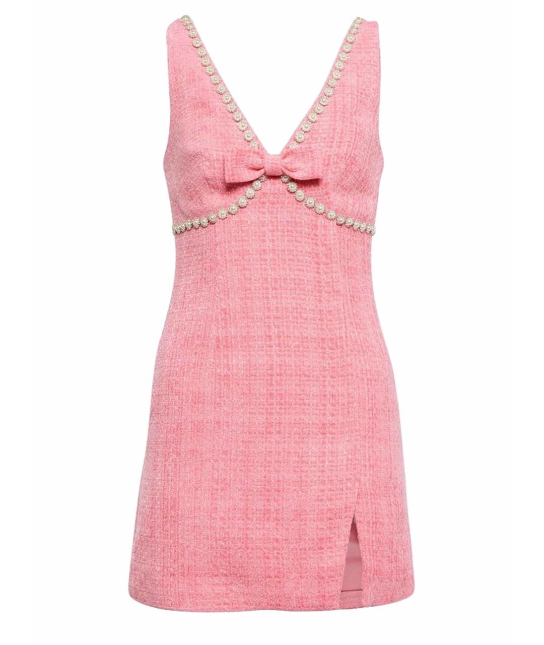 SELF-PORTRAIT Розовое твидовое вечернее платье, фото 1