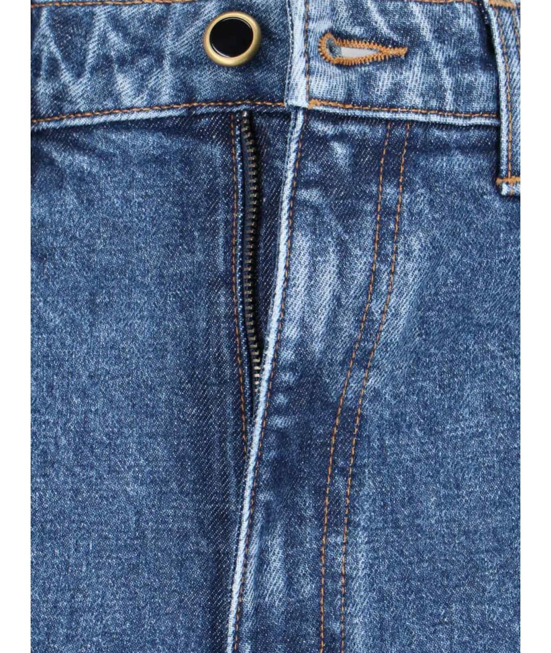 KHAITE Синие хлопковые прямые джинсы, фото 5