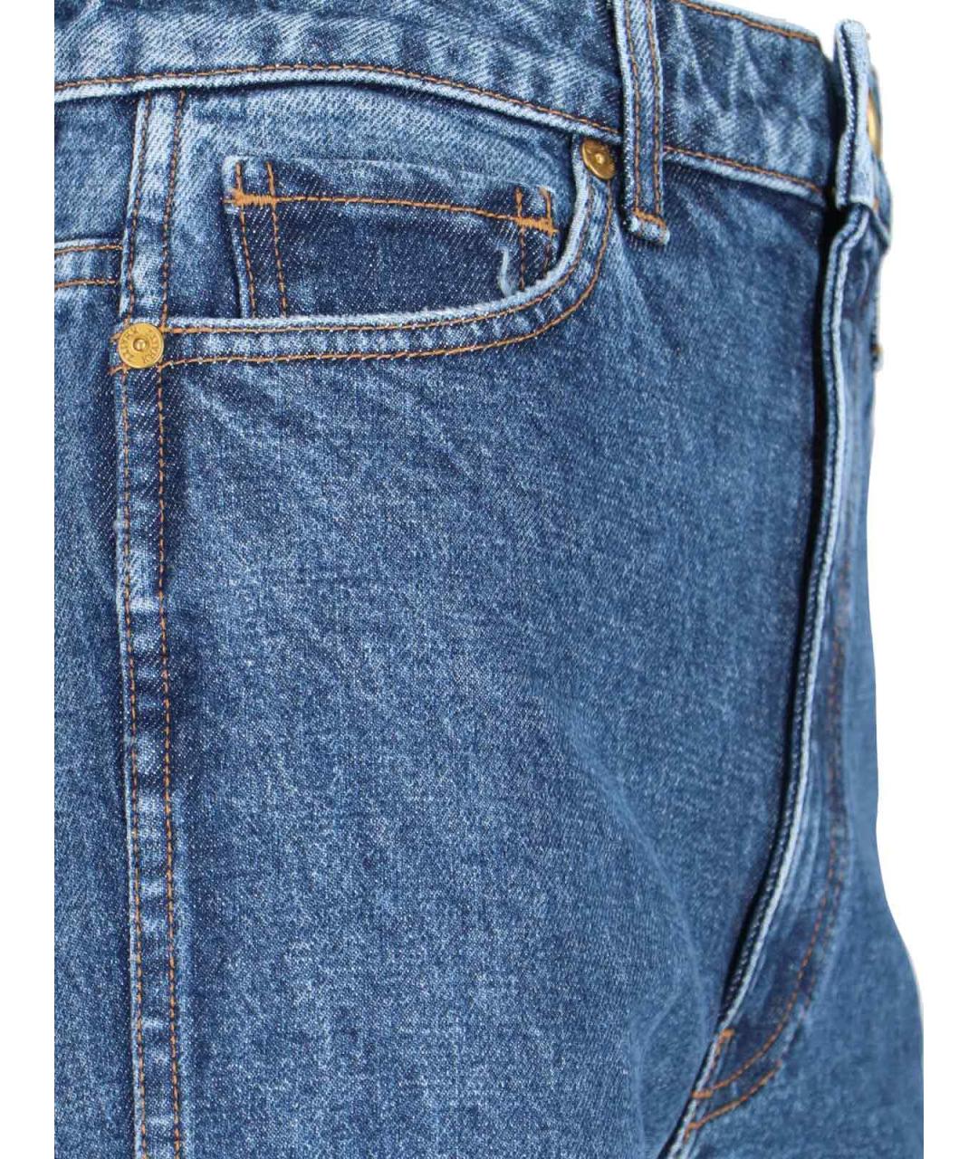 KHAITE Синие хлопковые прямые джинсы, фото 4