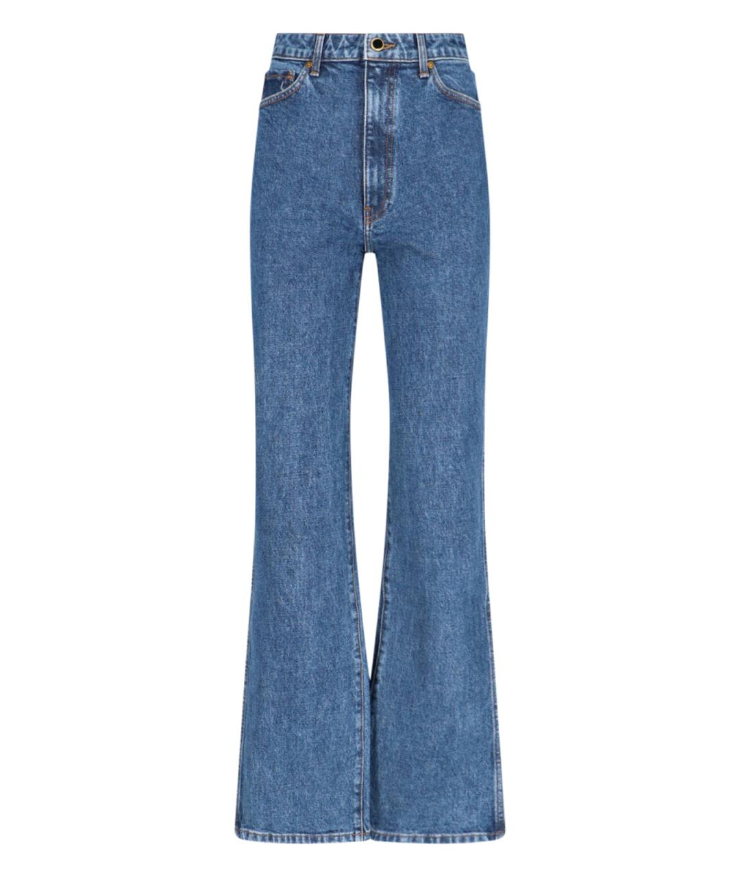 KHAITE Синие хлопковые прямые джинсы, фото 1