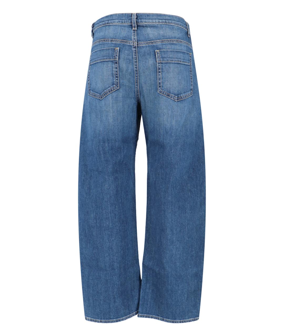 NILI LOTAN Голубые хлопковые прямые джинсы, фото 2