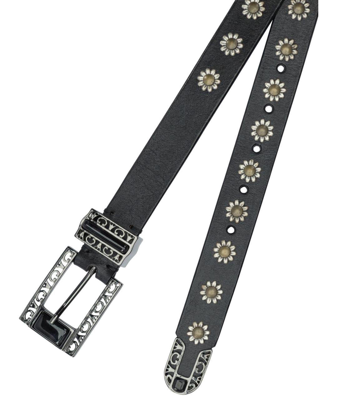 GOLDEN GOOSE DELUXE BRAND Черный кожаный ремень, фото 2