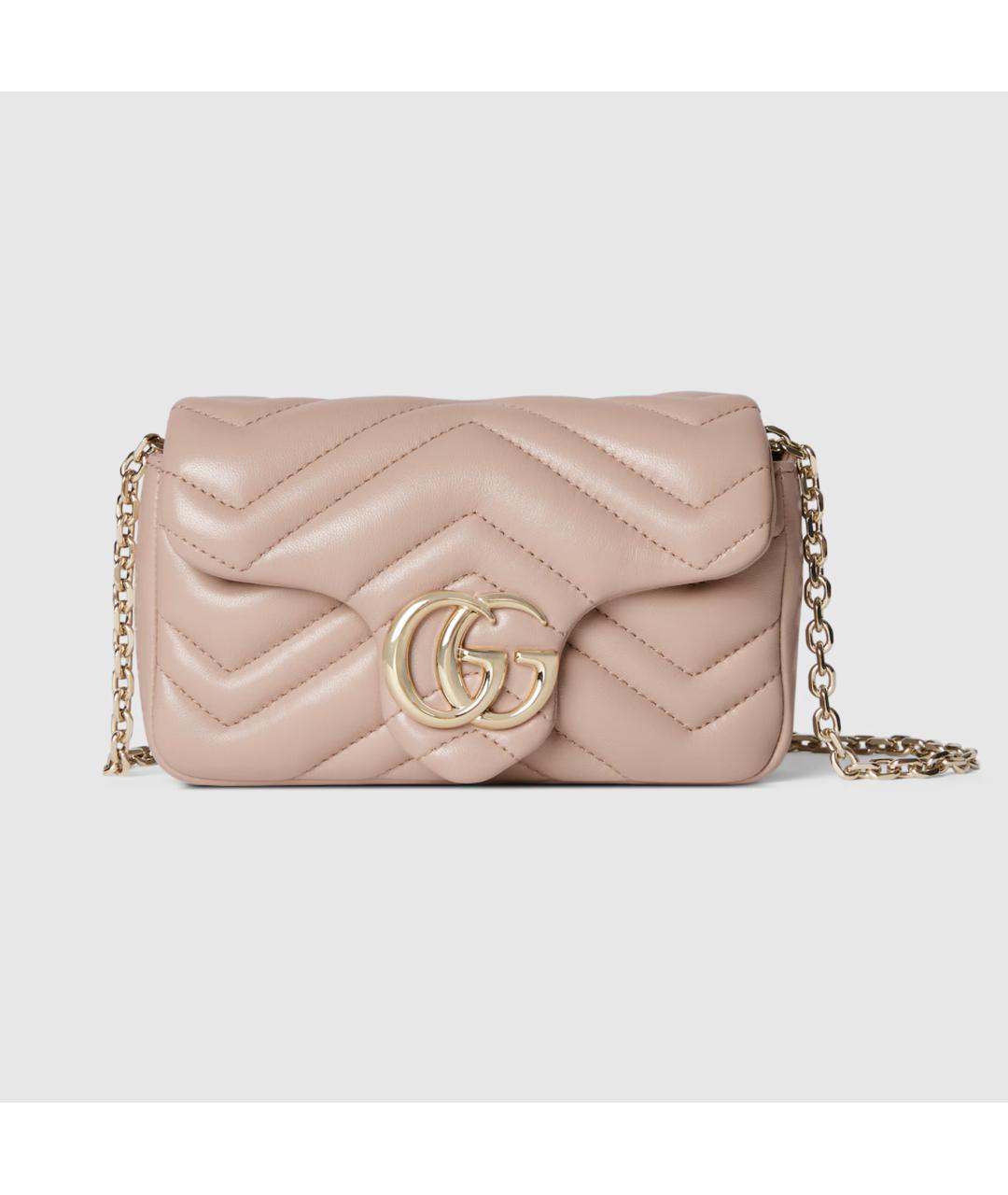 GUCCI Розовая кожаная сумка через плечо, фото 6