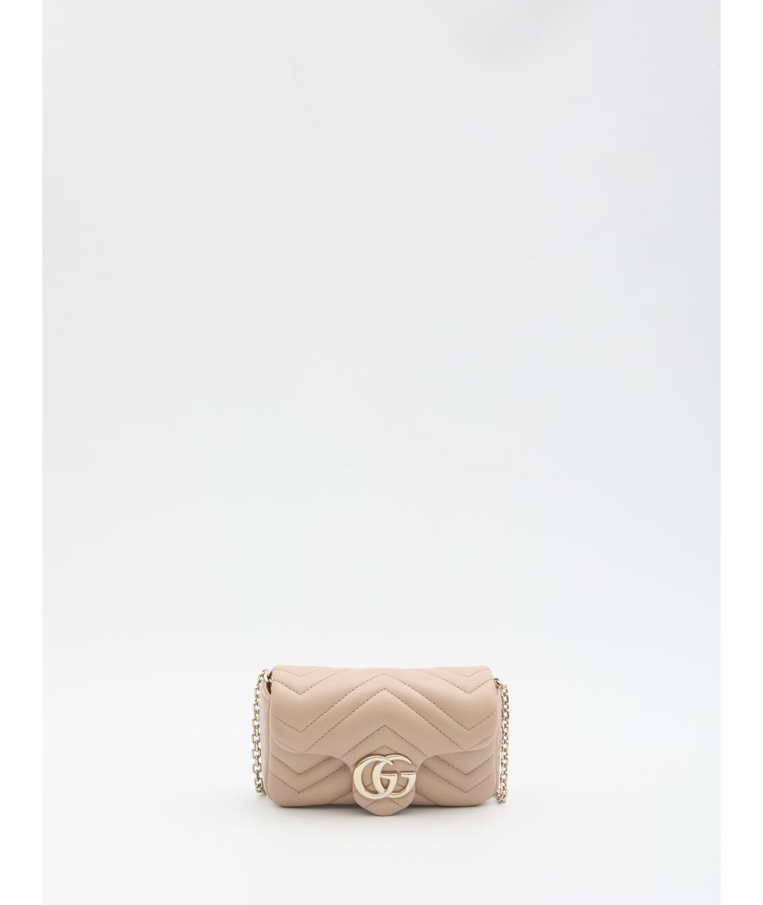 GUCCI Розовая кожаная сумка через плечо, фото 2