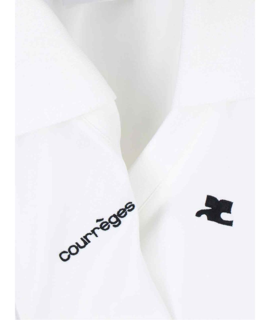 COURREGES Белая полиэстеровая футболка, фото 3