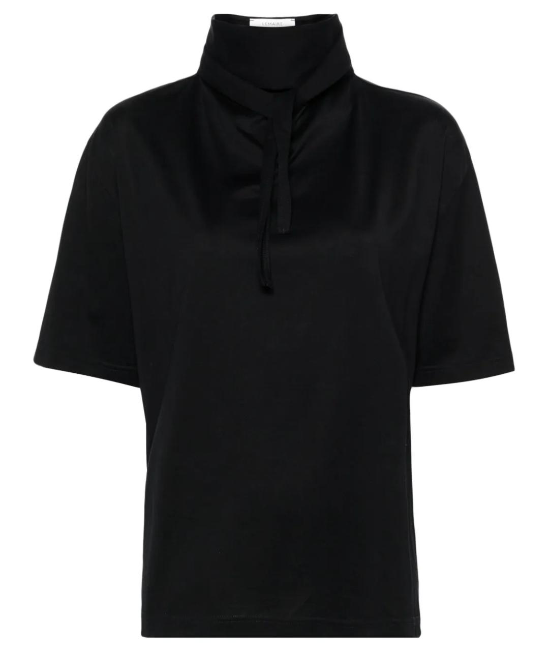 LEMAIRE Черная хлопковая футболка, фото 1