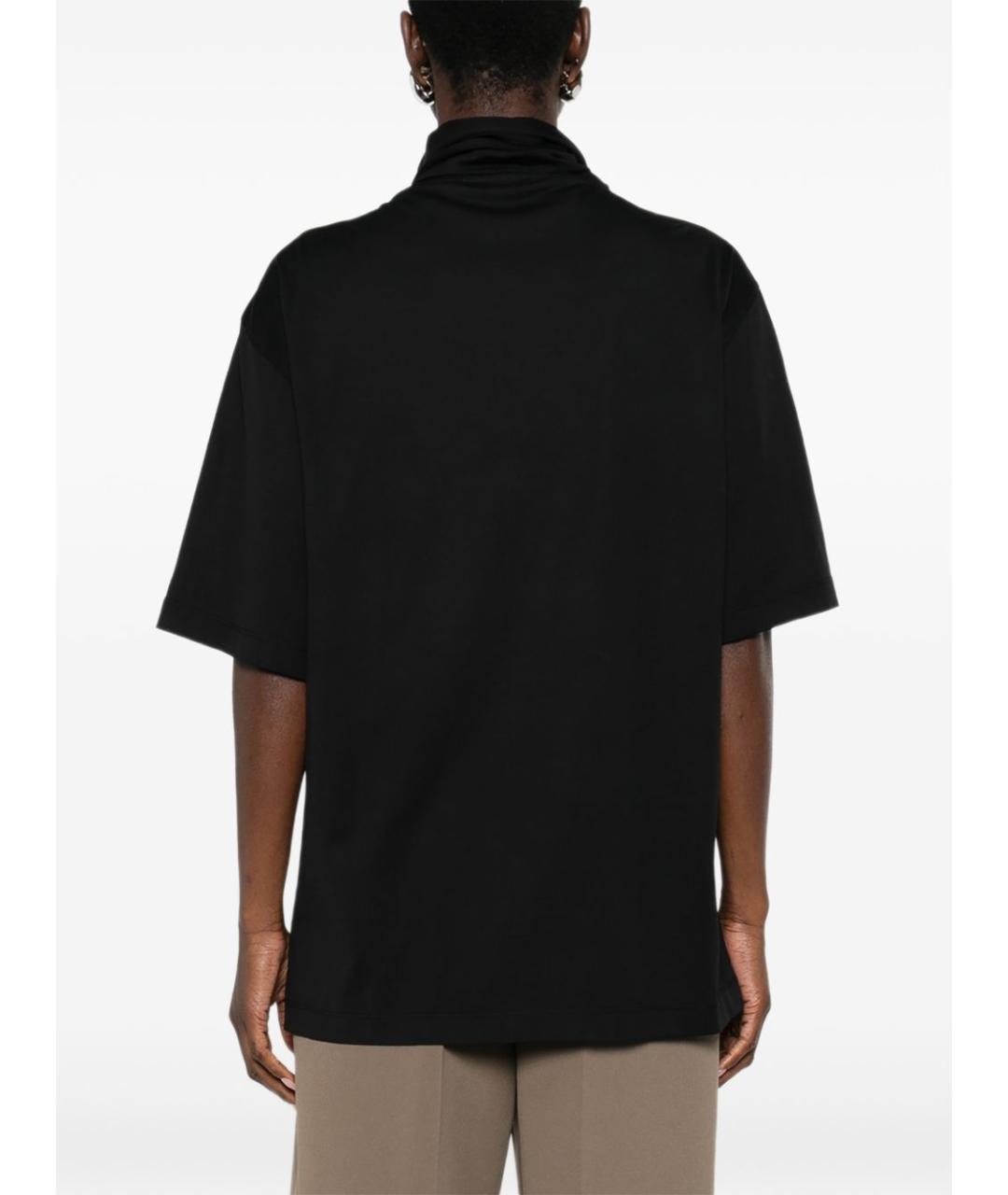 LEMAIRE Черная хлопковая футболка, фото 6