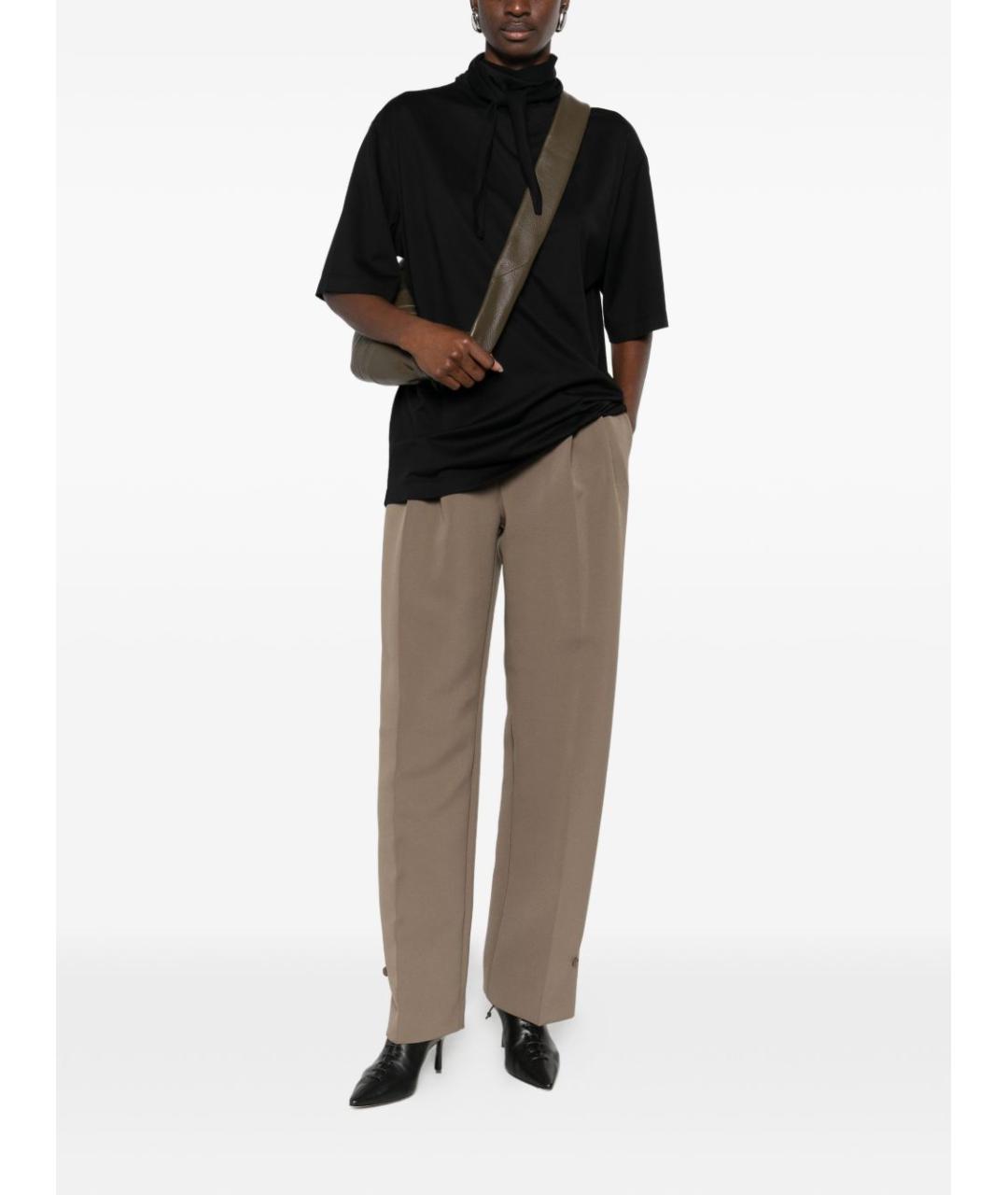 LEMAIRE Черная хлопковая футболка, фото 4