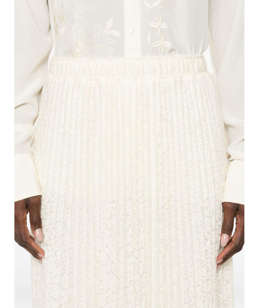 ERMANNO SCERVINO Белая полиэстеровая юбка миди, фото 3