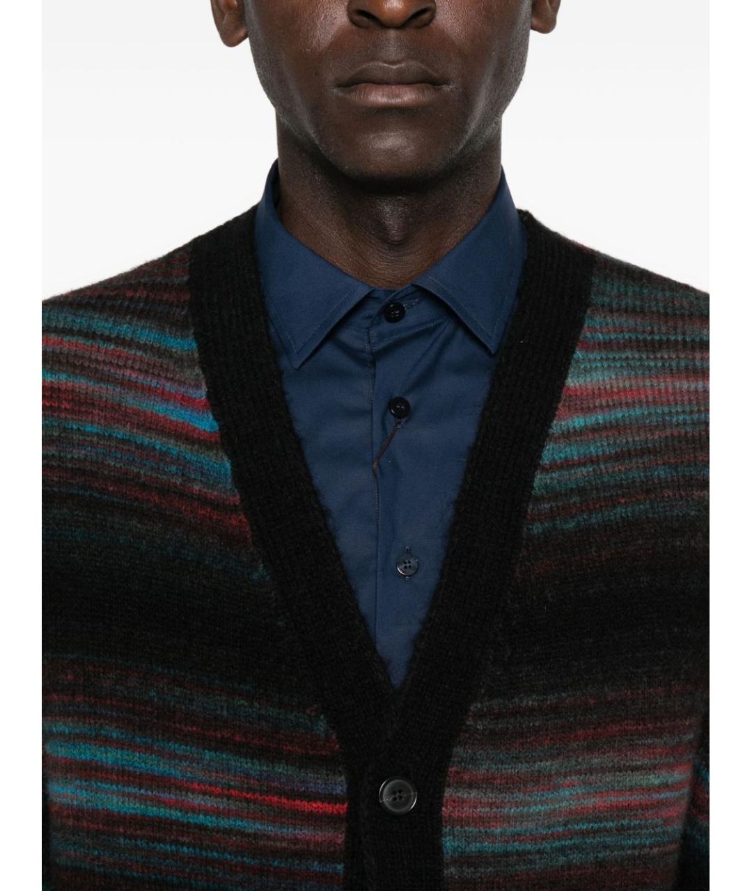 PAUL SMITH Черный шерстяной кардиган, фото 3