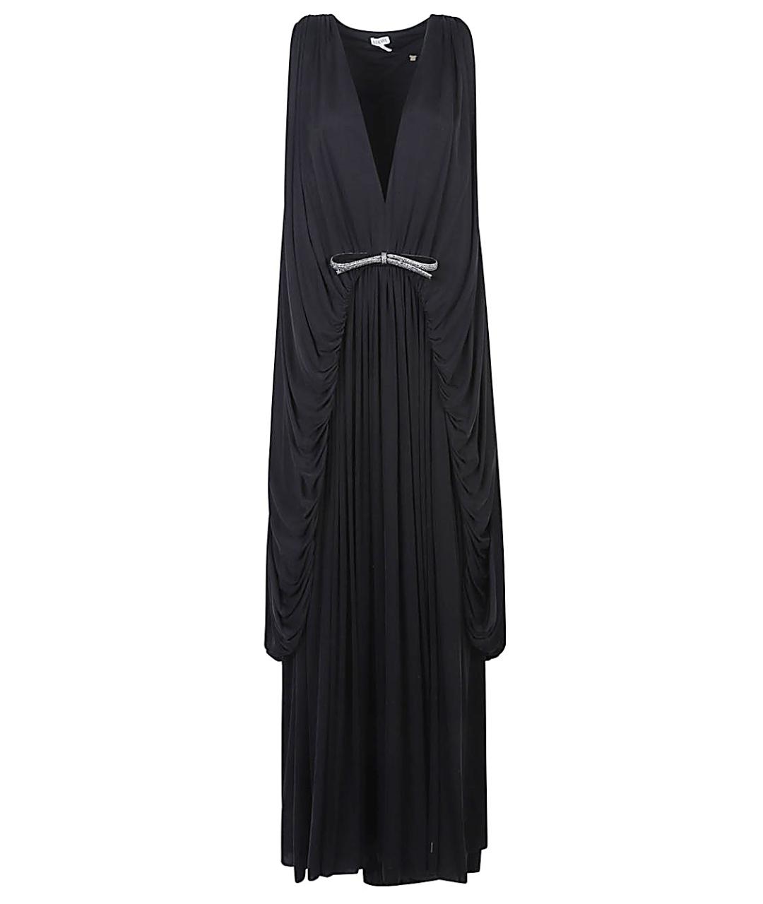 LOEWE Черное шелковое вечернее платье, фото 1