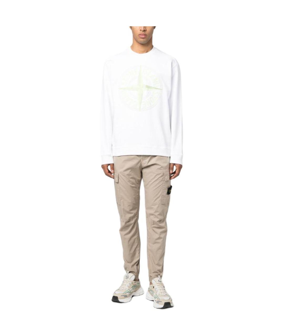 STONE ISLAND Серые повседневные брюки, фото 3